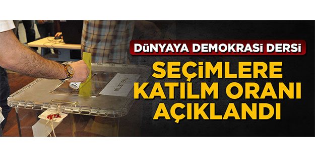 Seçimlerse katılım oranı açıklandı