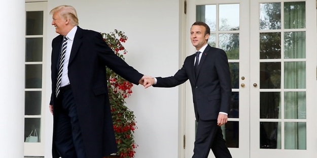 Trump ile Macron arasında kritik görüşme