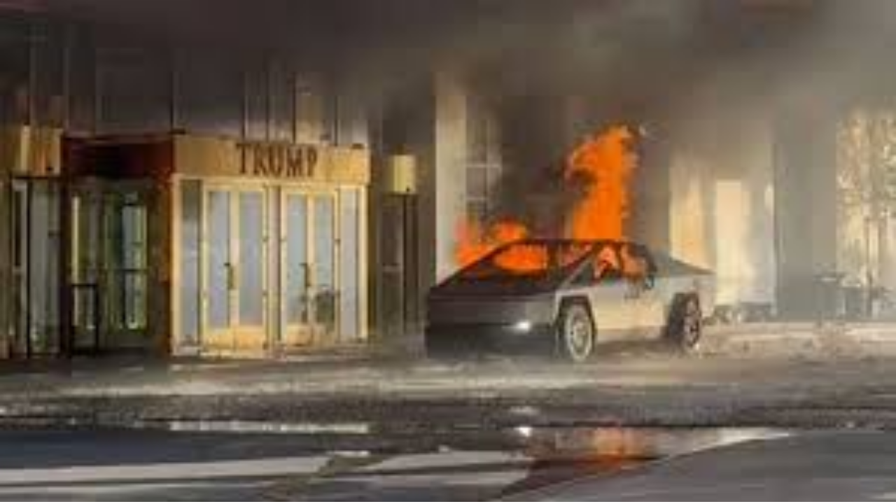 Trump Tower'ın önünde patlayan Tesla aracın yeni görüntüsü ortaya çıktı