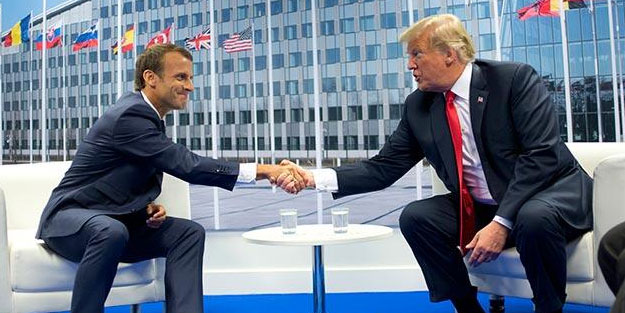 Trump ve Macron ekonomiyi görüştü