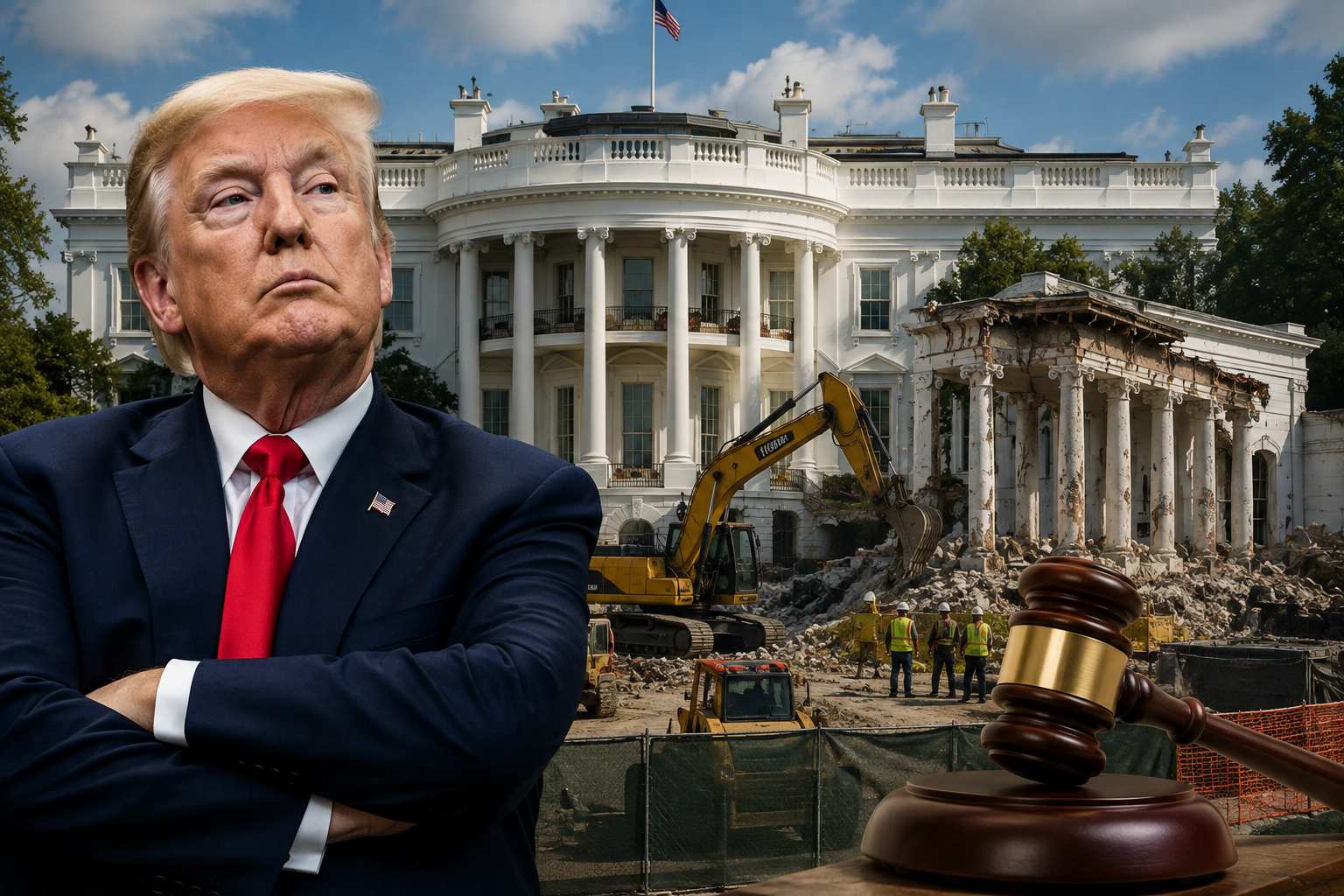 Trump'a yargı freni! Beyaz Saray'daki 400 milyon dolarlık dev projeye durdurma