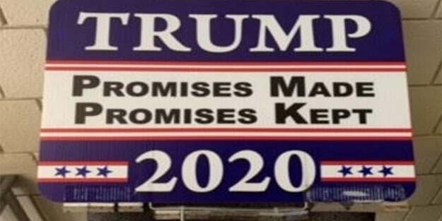 Trump’ın seçim tabelasında jiletli 