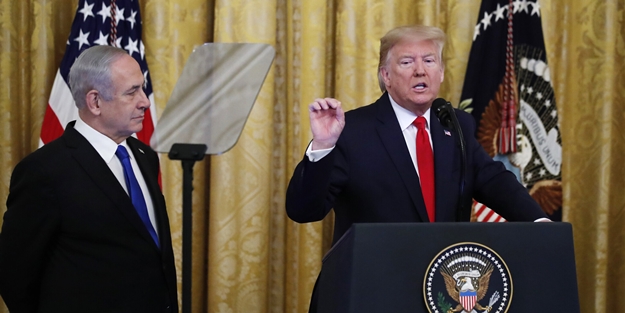 Trump'tan Filistin ile ilgili skandal harita!