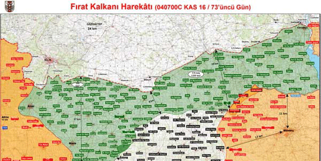 TSK az önce bu haritayı yayınladı ve..