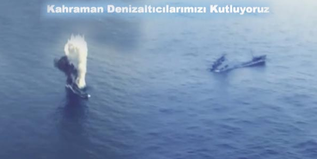 TSK paylaştı! Torpidoyla tam isabet vurdular