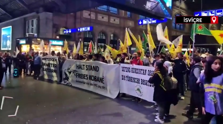 TSK Suriye’nin kuzeyinde vuruyor sesi Avrupa’da yankılanıyor İsviçre’de PKK destekçileri sokağa döküldü