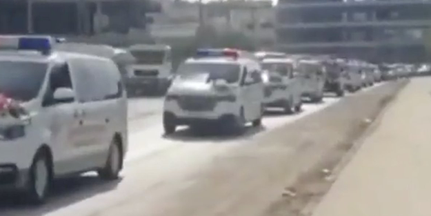 TSK vurdu! Terörist cenazeleri konvoyla götürüldü