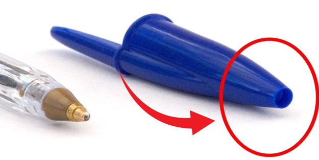 Tükenmez kalemlerin kapağındaki delik kullananı ölümden koruyormuş! İşte böyle koruyor