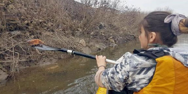 Tunca Nehri'ni kanolarla temizlediler