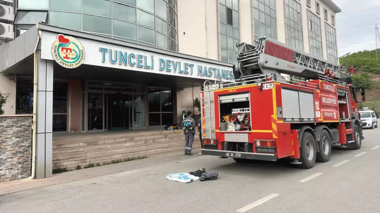 Tunceli Devlet Hastanesi’nde yangın!