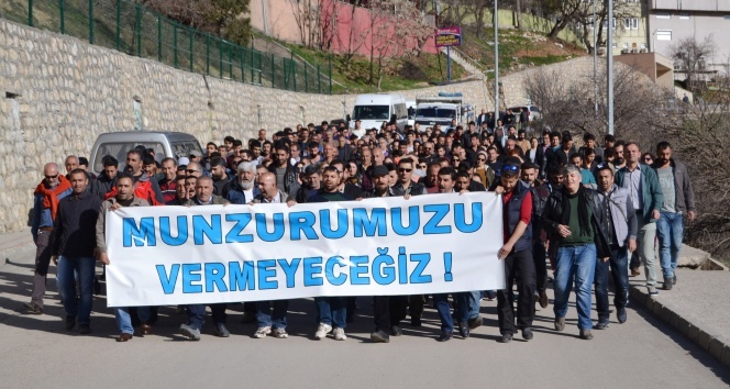 Tunceli’de baraj protestosu
