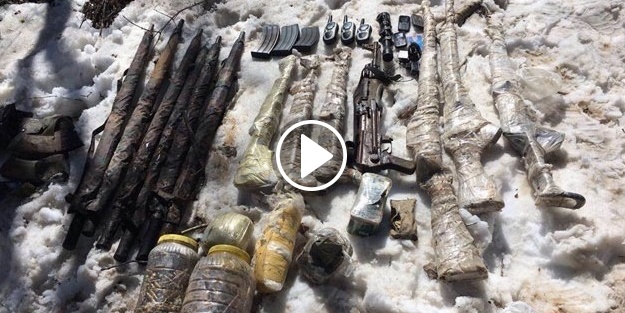 Tunceli'de patlayıcı ve silahlar ele geçirildi