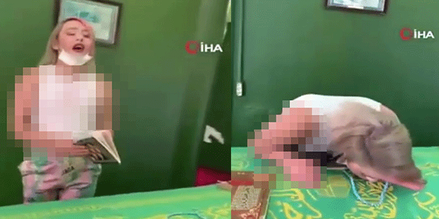 Türbede skandal görüntüler çekmişti! Gözaltına alındı