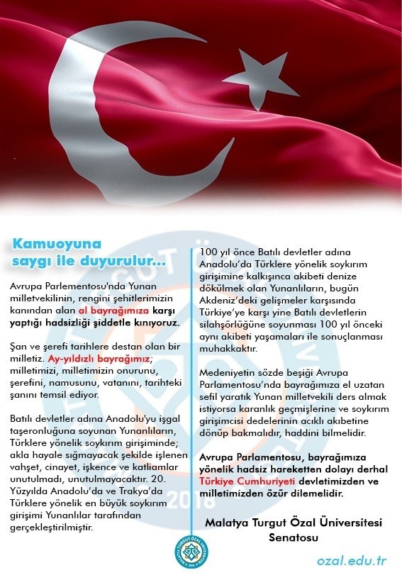 Turgut Özal Üniversitesi Senatosu’ndan 