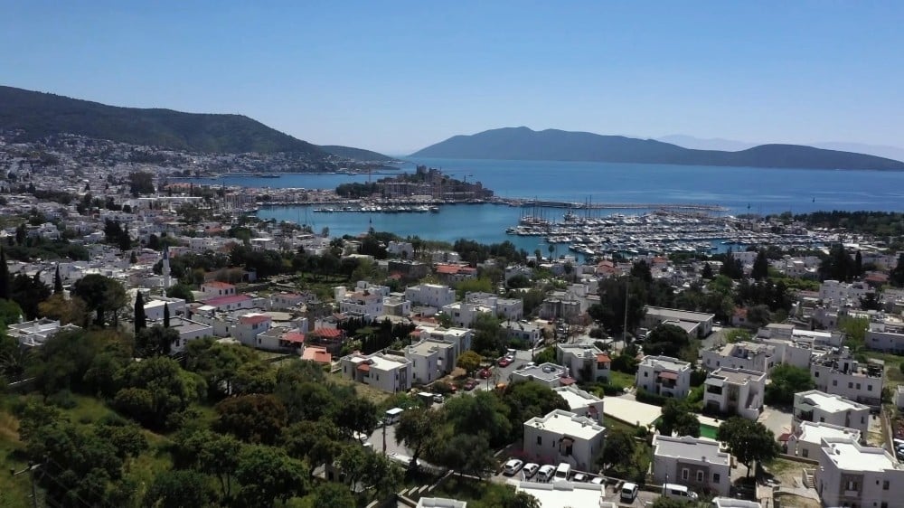 Turizmin cenneti Bodrum havadan görüntülendi 