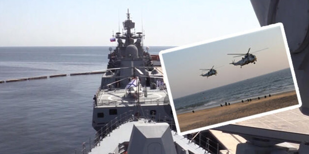 Türk askeri de sahada! Rus savaş gemisi ve ABD bombardıman uçağı...