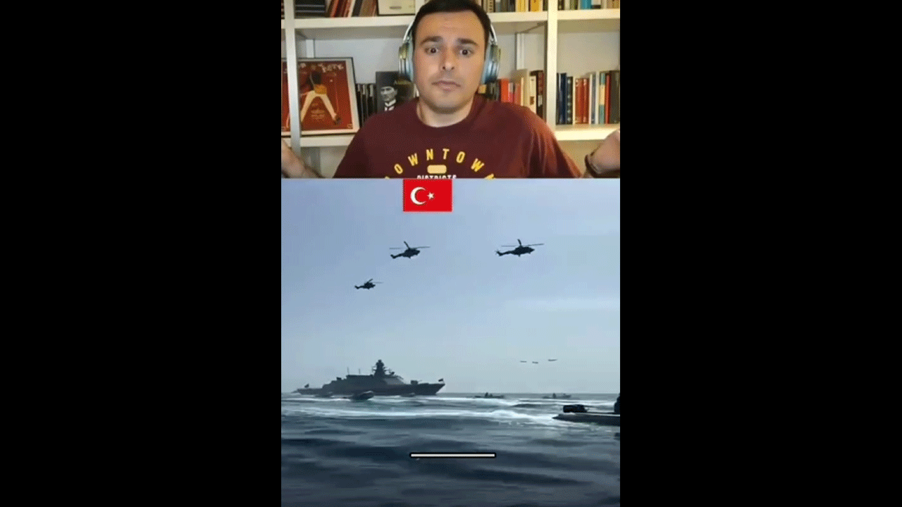 Türk donanmasını gören İtalyan YouTuber şaşkına döndü: “Umarım rota İtalya değildir!”