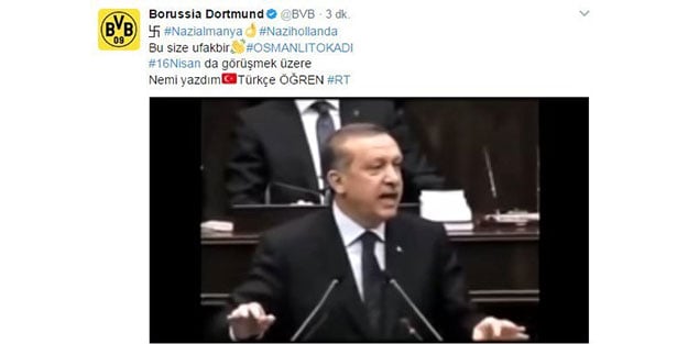 Borussia Dortmund'a Erdoğan şoku!