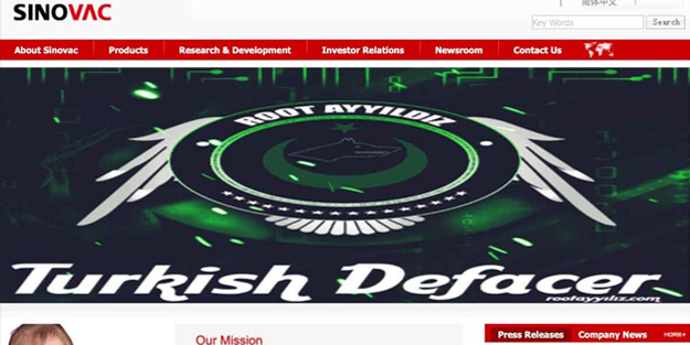 Türk korsanlar, Çin aşısını geliştiren şirketin sitesini hackledi