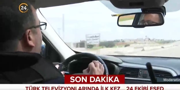 Türk muhabir çekim yaparken Esed'in uçakları bomba yağdırdı