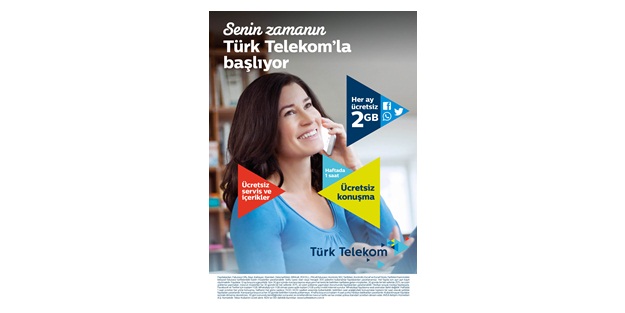 Türk Telekom’dan haftada 1 saat konuşma, ayda 2GB internet hediye