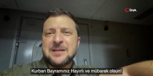 Türkçe video yayınlayan Zelenskiy'den Kurban Bayramı mesajı
