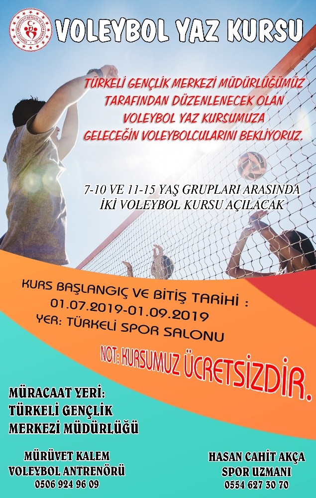 Türkeli’de yaz voleybol kursu başlıyor 