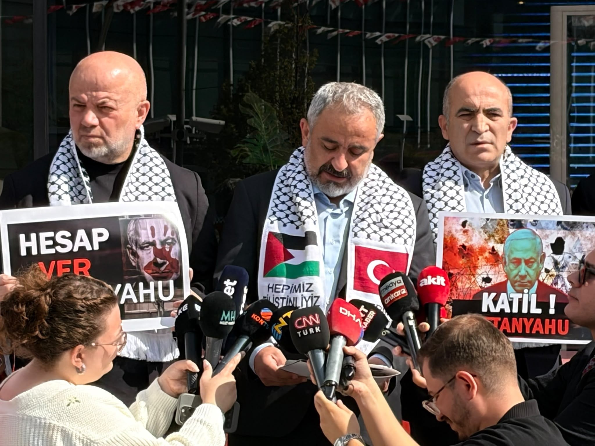 Türkiye Basın Federasyonu katil Netanyahu’yu Kınadı