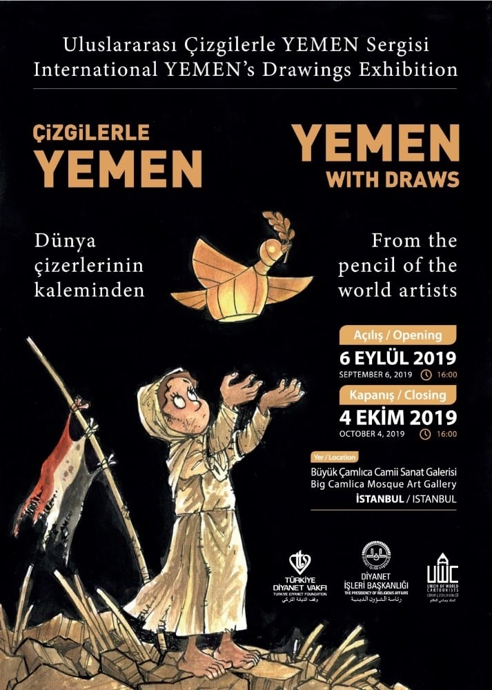 Türkiye Diyanet Vakfından “Uluslararası Çizgilerle Yemen” sergisi 