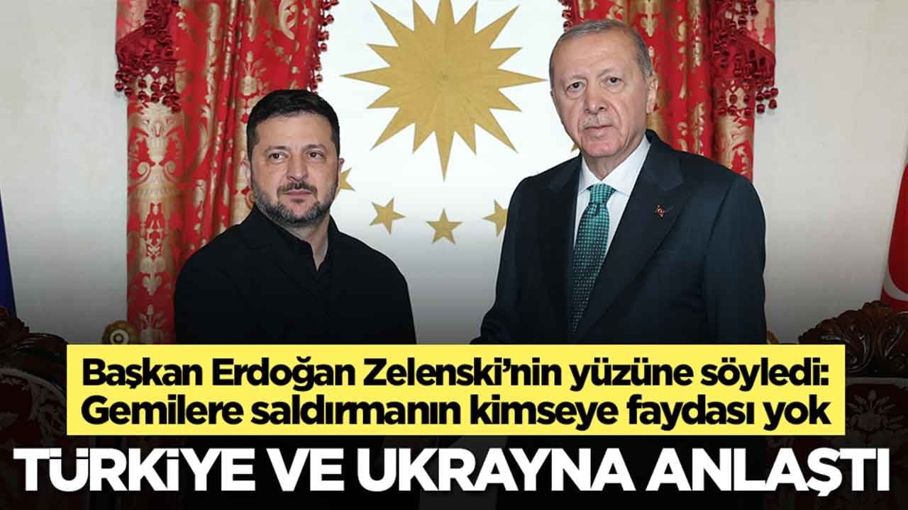 Türkiye ve Ukrayna anlaştı! Başkan Erdoğan, Zelenski'nin yüzüne söyledi: Gemilere saldırmanın kimseye faydası yok