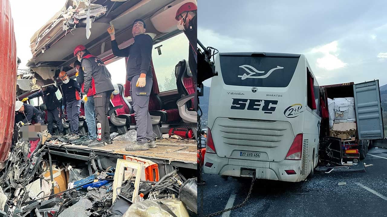 Türkiye yeni güne faciayla uyandı! Yolcu otobüsü tıra çarptı: 7 ölü, 11 yaralı