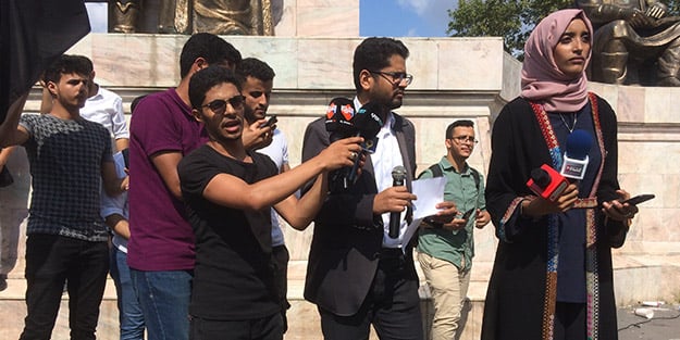 Türkiye'deki Yemenliler BAE'yi protesto etti