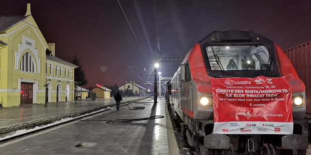 Çin ve Rusya'ya giden ihracat treni Kayseri'de