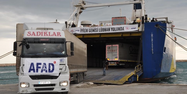 Türkiye’den Lübnan’a 524 ton insani yardım!