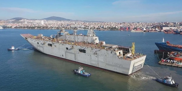 Türkiye'nin en büyük savaş gemisi TCG Anadolu yerli sistemlerle donatılıyor