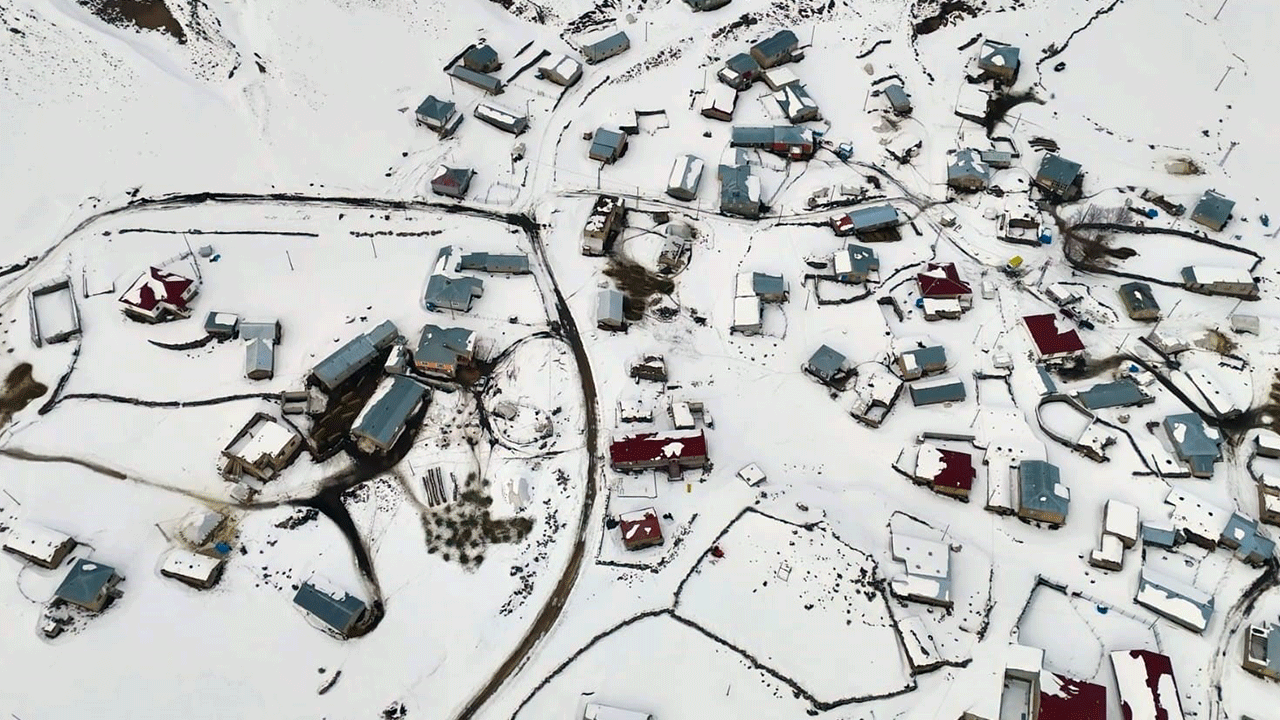 Türkiye’nin en yüksek rakımlı köyü Kışkılı dronla keşfe çıktı!