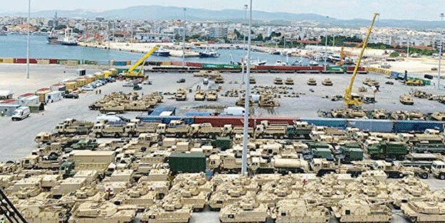 Türkiye'ye 40 kilometre uzakta! ABD bölgeyi cephaneliğe dönüştürüp 400 tank yığdı