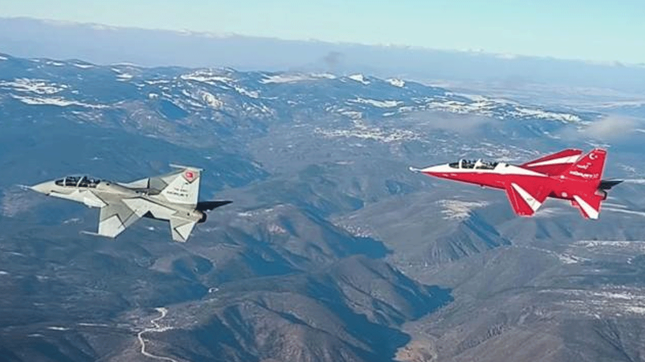 TUSAŞ sosyal medyadan paylaştı! 2 ayrı HÜRJET'ten muhteşem görüntü