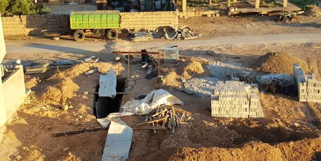 Tutuşan teröristler tünel kazmaya başladı