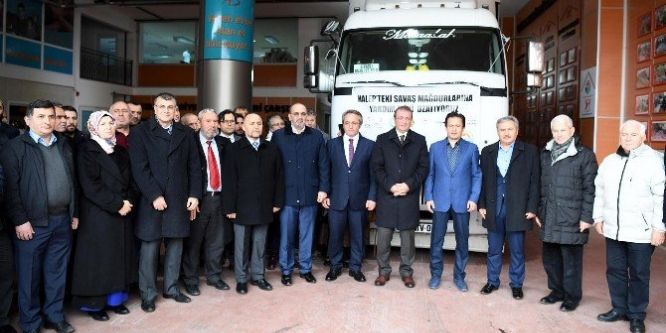 Halep’e 6 TIR yardım malzemesi gönderdi