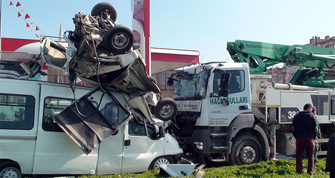 Tuzla'da beton mikseri dehşet saçtı