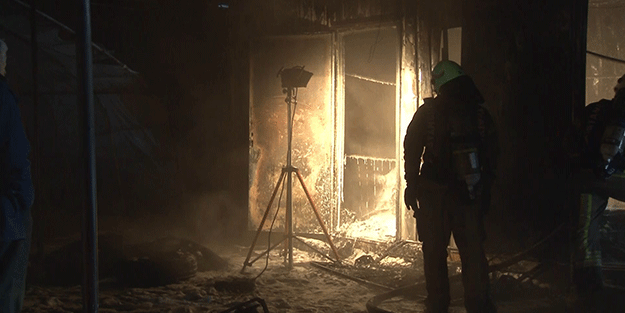 Tuzla'da konteynerde yangın paniği