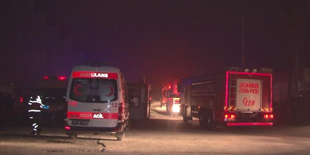 Tuzla'daki yangında bir işçi kurtarıldı