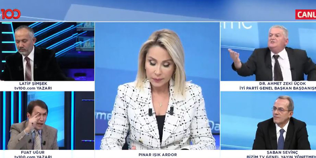 TV100 canlı yayınında gergin anlar! Reklama girmek zorunda kaldılar: Senin alnını karışlarım