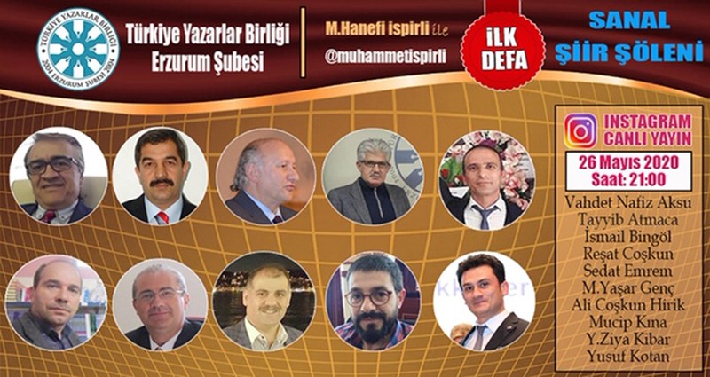 TYB Erzurum Şubesi ’Sanal Şiir Şöleni’ ile bir ilke imza atıyor 