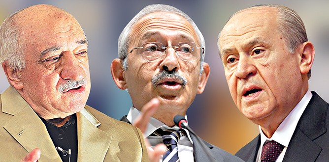 Üç Kafadar birbirine düştü