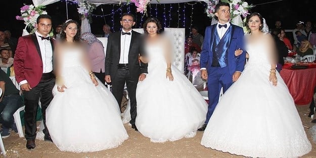 Üç kız kardeşe, bir düğün