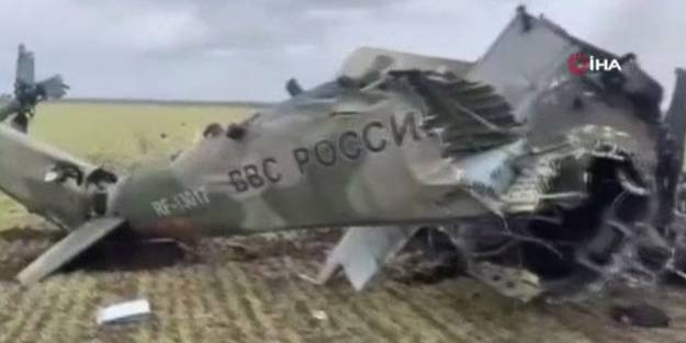 Uçaksavarlar ile Rus savaş helikopterini düşürdüler!