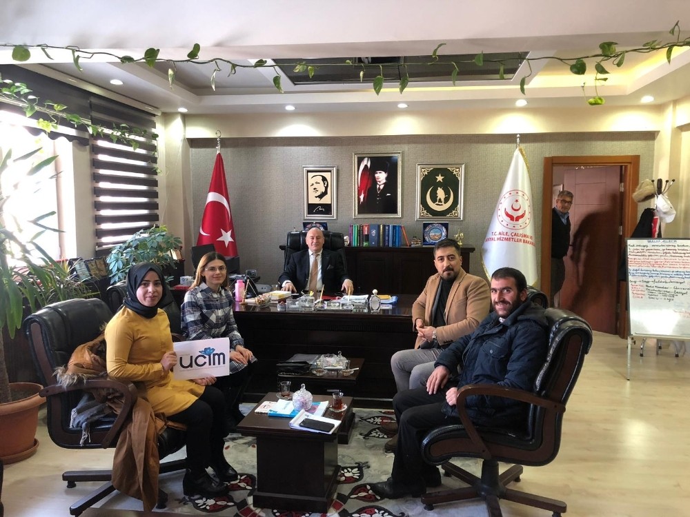 UCİM heyetinden AÇSHP İl Müdürü Erim’e ziyaret 