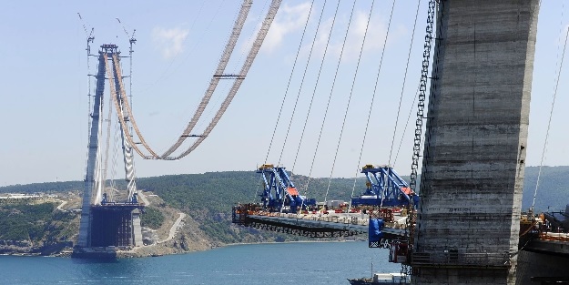 Üçüncü köprünün yüzde 70’i tamamlandı
